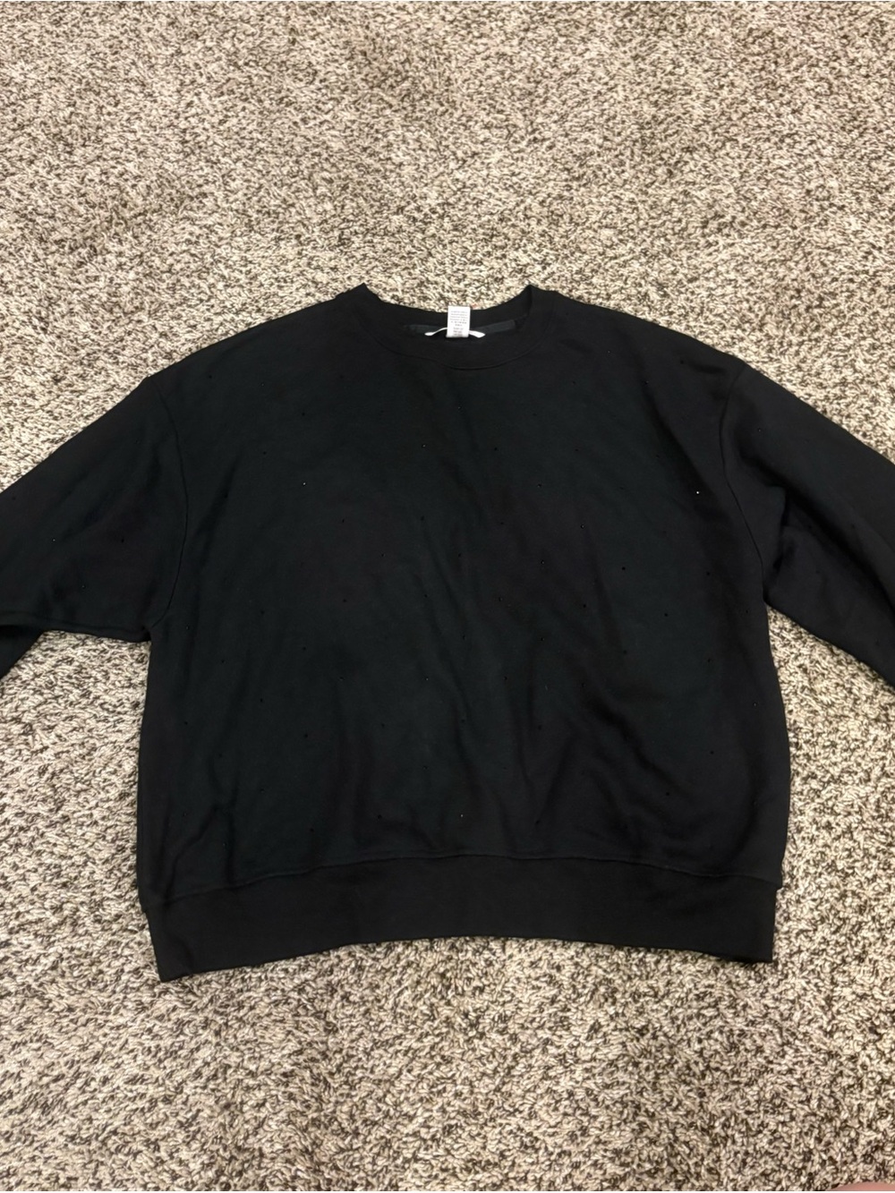 Victoria's Secret Black Sparkle Crewneck Sweatshirt